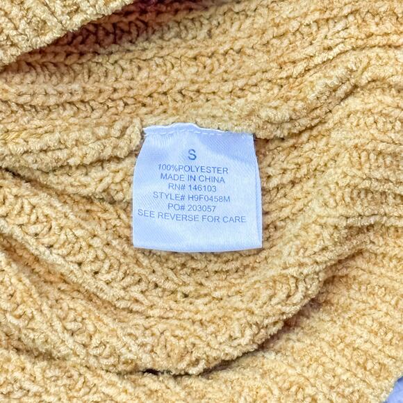 Hippie Rose Mustard Yellow Knit Cropped Sweater - Small - Picture 8 of 8